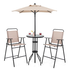 4 Pieces Outdoor Bar Set with Umbrella