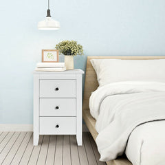 Modern Bedside Cabinet with 3 Drawers for Living Room and Bedroom