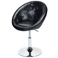 1 Piece Adjustable Modern Swivel Round Tufted Chair