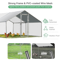 Large Walk in Shade Cage Chicken Coop with Roof Cover