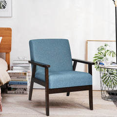 Mid-Century Retro Fabric Accent Armchair for Living Room