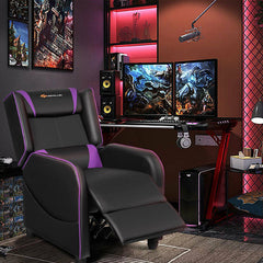 Adjustable Modern Gaming Recliner Chair with Massage Function and Footrest