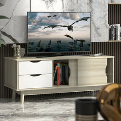 TV Console Cabinet with Drawers and Sliding Doors for TVs Up to 60 Inch