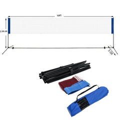 Portable 10 Inch x 5 Inch Badminton Beach Tennis Training Net