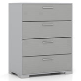 4 Drawer Storage Cabinet with Metal Legs Handles with Anti-Toppling Devices