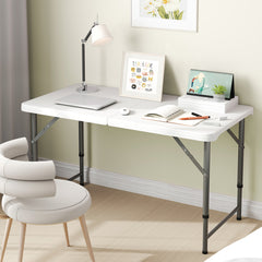 4 Feet Portable Camping Table with HDPE Tabletop and Metal Legs