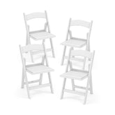 4 Pack Resin Folding Chairs with Padded Seat