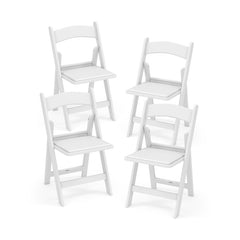4 Pack Resin Folding Chairs with Padded Seat