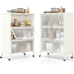 4-Tier Kitchen Bakers Rack with Flip Doors