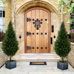 4 FT Artificial Topiary Tree Set of 2 for Indoor Outdoor Home Front Porch