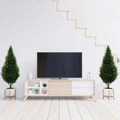 4 FT Artificial Topiary Tree Set of 2 for Indoor Outdoor Home Front Porch