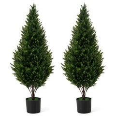 4 FT Artificial Topiary Tree Set of 2 for Indoor Outdoor Home Front Porch