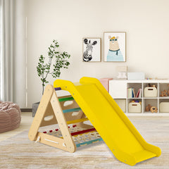 4 in 1 Triangle Climber Toy with Sliding Board and Climbing Net