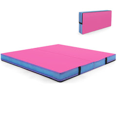 4ft x 4ft x 4in Bi-Folding Gymnastic Tumbling Mat with Handles and Cover