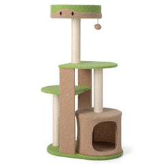 5-Tier Modern Cat Tree Tower with Sisal Scratching Posts for Indoor Cats