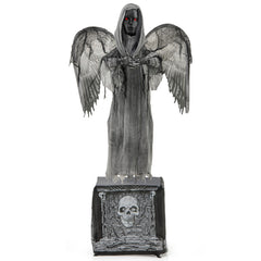 5.5ft Halloween Animatronic Decoration with Light Up Eyes and Shaking Wings