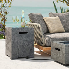 50,000 BTU Fire Pit Table Set with Hideaway Tank Holder and Lava Rocks