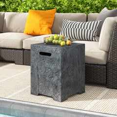 50,000 BTU Fire Pit Table Set with Hideaway Tank Holder and Lava Rocks
