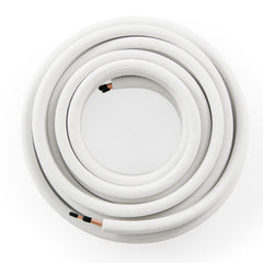 50 Feet Mini Split Line Set with 1/4 Inch and 3/8 Inch O.D. Copper Pipes Tubing