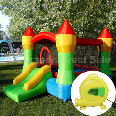 Inflatable Bounce House Jumper with Slide & 480 W Blower