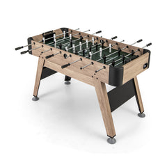 54 Inch Foosball Table Arcade Soccer Game Table with 2 Balls and 26 Players In Natural