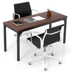 55 Inch Conference Table with Heavy-duty Metal Frame