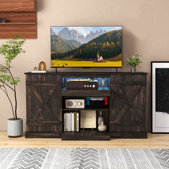 58 Inches TV stand for TVs up to 65 Inches with 20 Color Led Lights