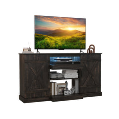 58 Inches TV stand for TVs up to 65 Inches with 20 Color Led Lights