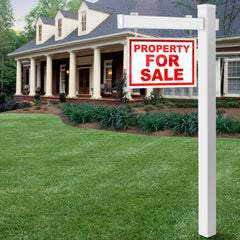 6 Feet Vinyl UPVC Real Estate Realtor Yard Sign Post
