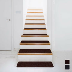 15 Pieces 30 x 8 Inch Slip Resistant Soft Stair Treads Carpet