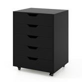 5 Drawer Mobile File Cabinet with Wheels for Living Room