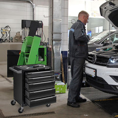 5-Drawer Tool Storage Cabinet with Hanging Holes and Central Keyed Locking System