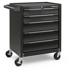 5-Drawer Tool Storage Cabinet with Hanging Holes and Central Keyed Locking System