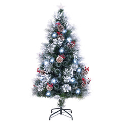 5/6/7 FT Flocked Christmas Tree with 8 Lighting Modes