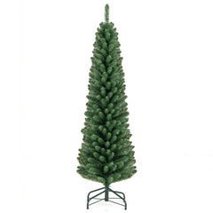 5/6/7/8 Feet Pencil Christmas Tree with 295/392/523/671 Memory Wire Branch Tips