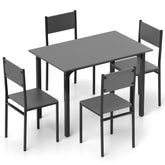 5 Piece Dining Table Set Industrial Style Kitchen Table and Chairs for 4