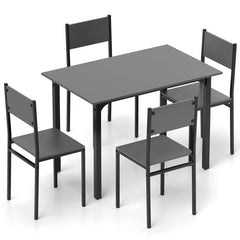 5 Piece Dining Table Set Industrial Style Kitchen Table and Chairs for 4