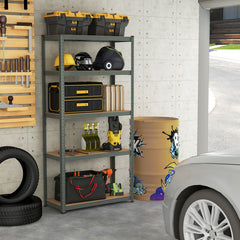 5-Tier Heavy Duty Metal Shelving Unit with 2000 LBS Total Load Capacity