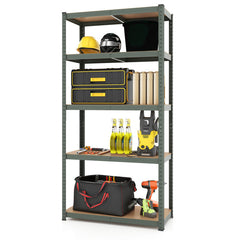 5-Tier Heavy Duty Metal Shelving Unit with 2000 LBS Total Load Capacity