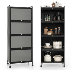 5-Tier Kitchen Baker's Rack with Flip-up PC Doors
