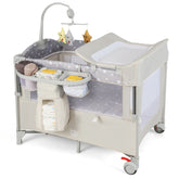 5-in-1 Portable Baby Beside Bassinet with Diaper Changer