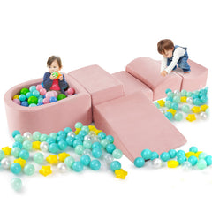 5-Piece Climb and Crawl Playset with Ball Pit for Kids