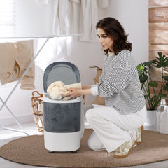 Portable Mini Washing Machine Semi-Automatic Washer and Spinner Combo with Single Tub