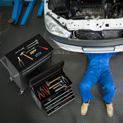 6-Drawer Rolling Tool Storage Chest Cabinet with Universal Wheels and Hooks