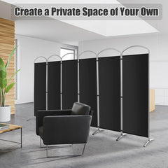6 Feet 6-Panel Freestanding Folding Privacy Screen Room Divider
