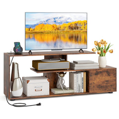 60 Inch Entertainment Center TV Stand with Power Outlet