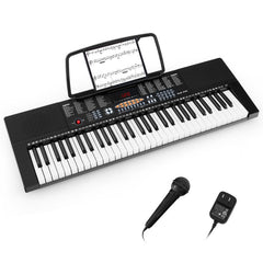 61-Key Electronic Keyboard Piano with 3 Teaching Modes, LED Display and Dual Keyboard