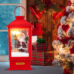 Christmas Musical Street Lamp Post with Detachable Snow Globe Lantern