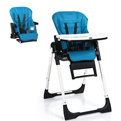 4-in-1 High Chair–Booster Seat with Adjustable Height and Recline In Navy