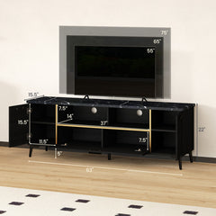 63 Inch TV Stand with Flip Door Cabinet for TVs up to 75 Inch